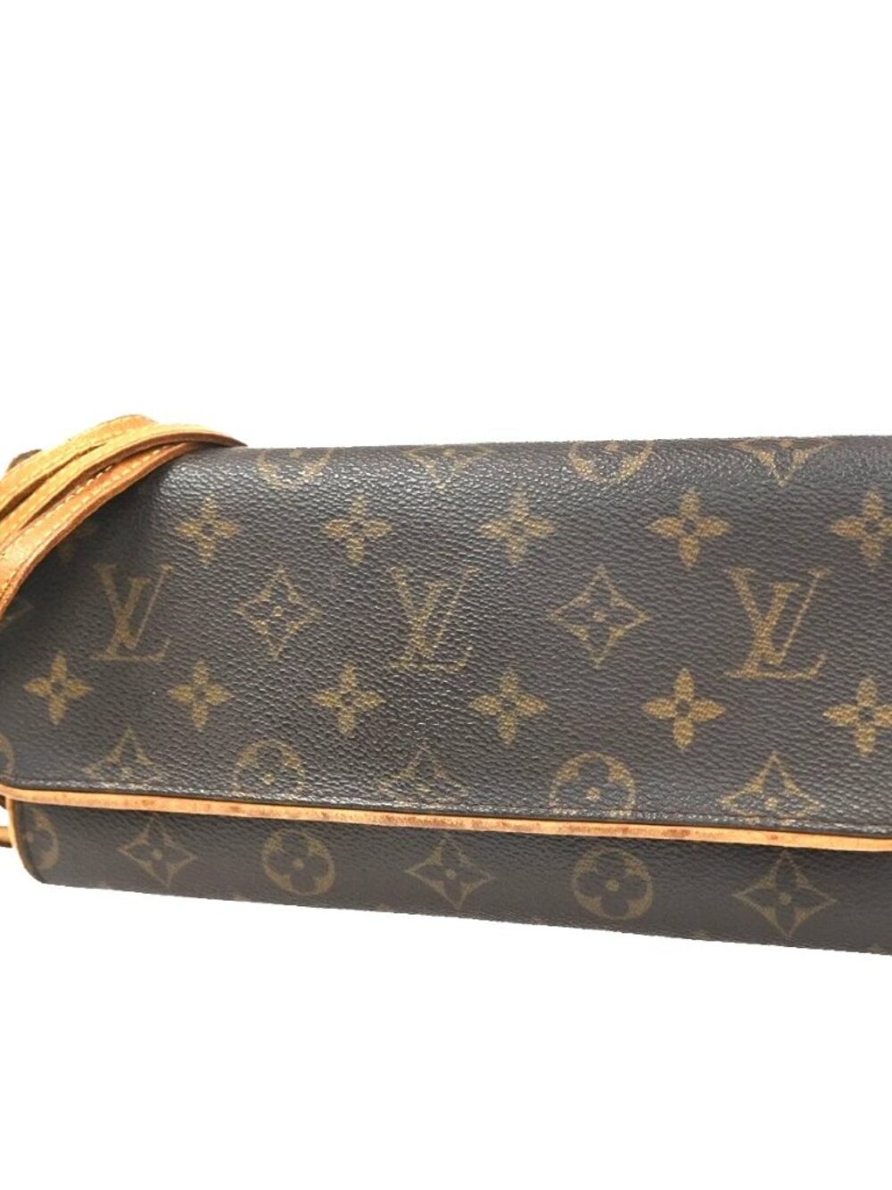 LOUIS VUITTON Pochette Twin GM 2Way Shoulder Bag Monogram Brown M51852 33KC733 - Picture 1 of 16